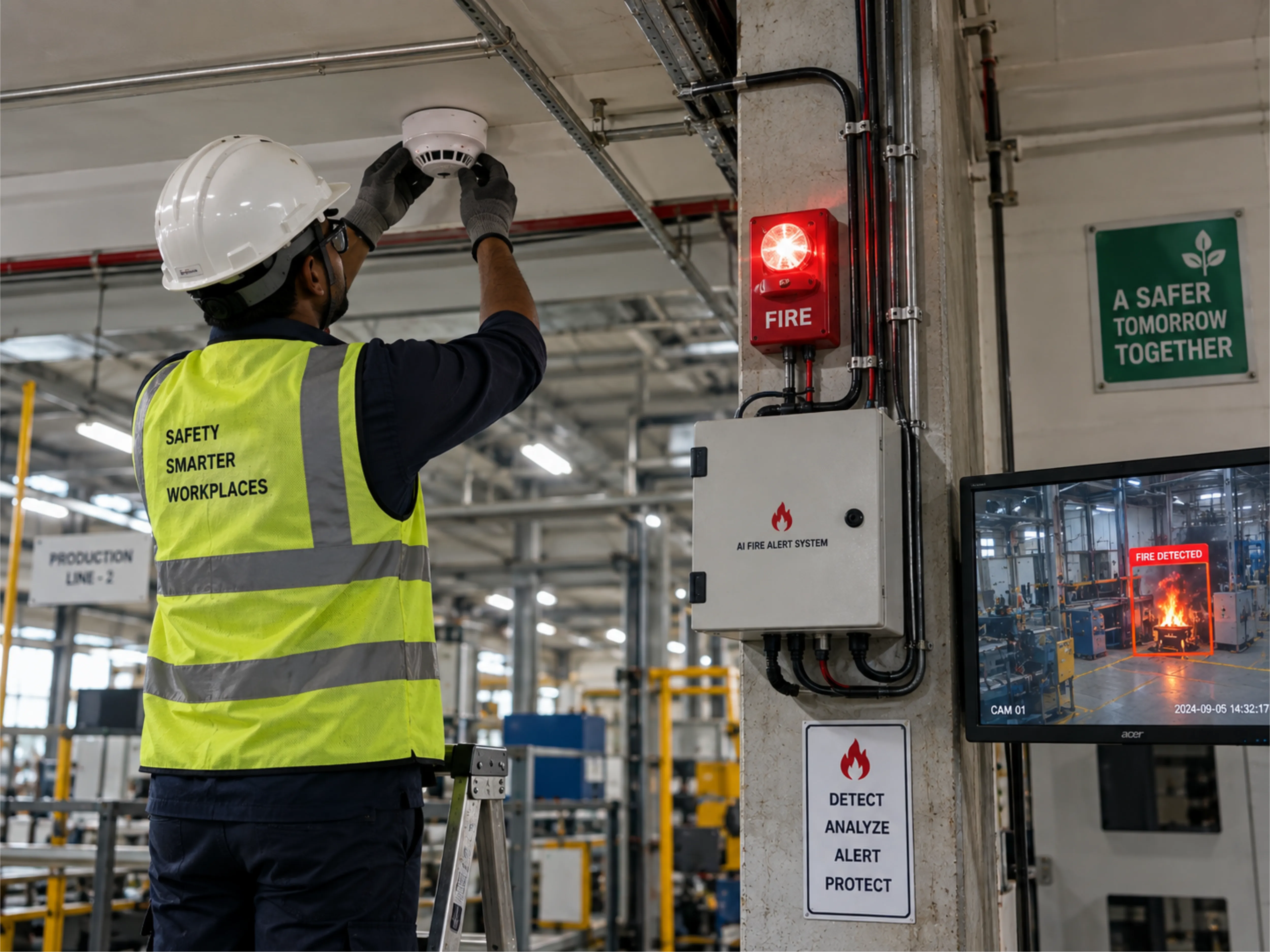 AI Automated Fire Alarm System — Seeing fire before smoke detectors do